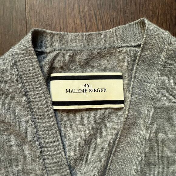 By Malene Birger 100% Wool Longline Gray Cardigan Women’s Small - Picture 5 of 11